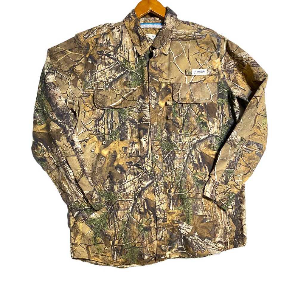 Magellan MagWick Fish Gear Angler Fit camo long sleeve button down shirt… - Picture 1 of 6